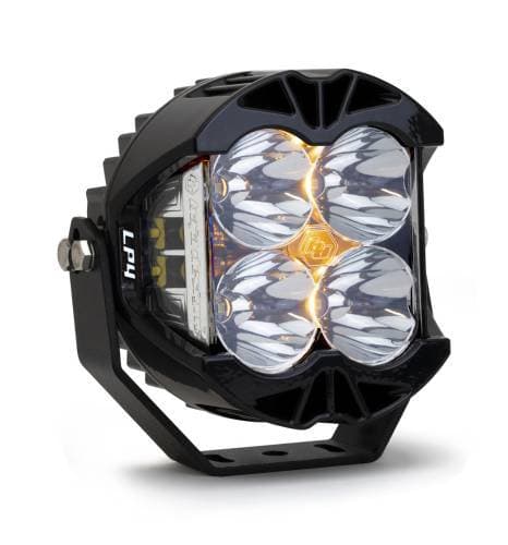 Baja Designs LP4 Pro LED Auxiliary Light Pod, Spot Light Pattern, Clear Lens, Amber Backlight - Universal