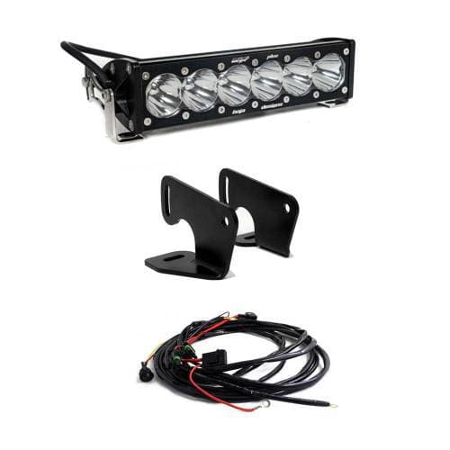 Baja Designs OnX6+ 10 Inch Hood Mount Light Bar Kit for Polaris (2020-25) RZR Pro XP / (2022-24) RZR Turbo R; Driving/Combo Light Pattern, Clear Lens
