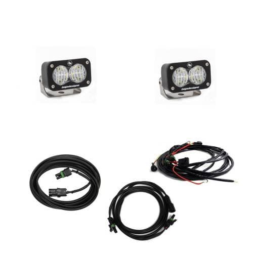 Baja Designs S2 Sport Dual Reverse Light Kit for Jeep (2018-25) Wrangler JL w/ OE Rubicon, Sahara Bumper, Wide Cornering Light Pattern, Clear Lens, Toggle Wiring
