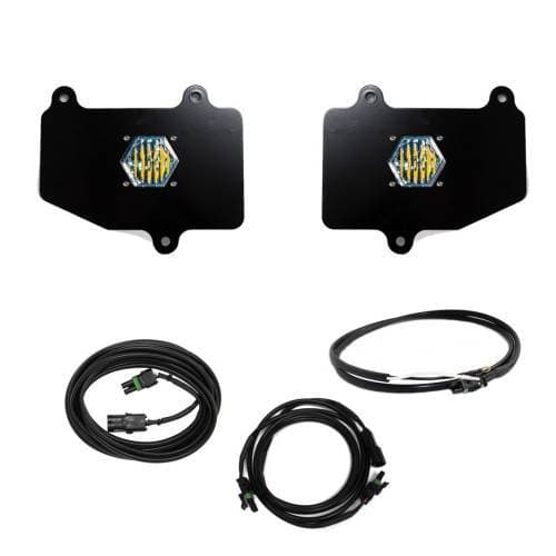 Baja Designs S1 Dual Reverse Light Kit for Jeep (2020-22) Gladiator w/ OE Bumper, Wide Cornering Light Pattern, Clear Lens, Upfitter Wiring