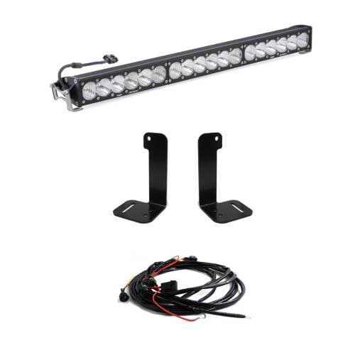 Baja Designs OnX6+ 30 Inch Bumper Light Kit for Jeep (2020-25) Gladiator / (2018-25) Wrangler JL w/ OE Plastic Bumper, Driving/Combo Light Pattern, Clear Lens, Toggle Wiring