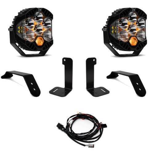 Baja Designs LP6 Pro Bumper Light Kit for Jeep (2020-25) Gladiator / (2018-25) Wrangler JL w/ OE Plastic Bumper, Driving/Combo Light Pattern, Clear Lens, Toggle Wiring