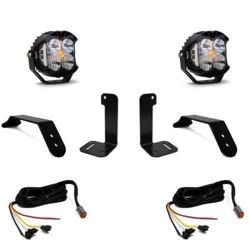 Baja Designs LP4 Pro Bumper Light Kit for Jeep (2020-25) Gladiator / (2018-25) Wrangler JL w/ OE Plastic Bumper, Driving/Combo Light Pattern, Clear Lens, Upfitter Wiring