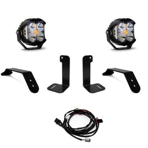 Baja Designs LP4 Pro Bumper Light Kit for Jeep (2020-25) Gladiator / (2018-25) Wrangler JL w/ OE Plastic Bumper, Driving/Combo Light Pattern, Clear Lens, Toggle Wiring