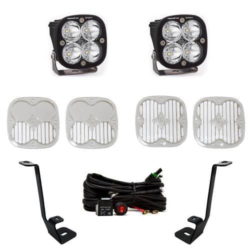 Baja Designs Squadron Sport A-Pillar Light Kit for Ford (2021-22) F-150, Spot Light Pattern, Clear Lens, Toggle Wiring