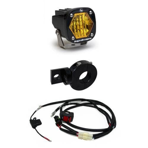 Baja Designs Moto Electric Start Pit Bike S1 Auxiliary Light Kit, Trail Light Pattern, Baha Amber Lens - Universal