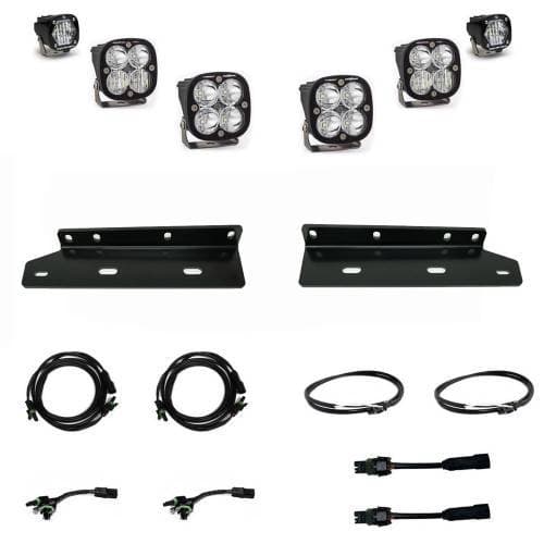 Baja Designs Squadron Aftermarket Unlimited/S1 Fog Pocket Light Kit for Ford (2021-25) F-150 Raptor, Multi-Pattern Light Pattern, Clear Lens