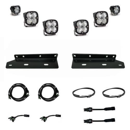 Baja Designs Squadron Aftermarket Pro/S1 Fog Pocket Light Kit for Ford (2021-25) F-150 Raptor, Multi-Pattern Light Pattern, Clear Lens