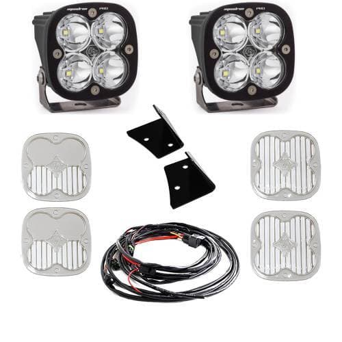 Baja Designs Squadron Pro Spot A-Pillar Light Kit for Jeep (2007-18) Wrangler JK, Spot Light Pattern, Clear Lens