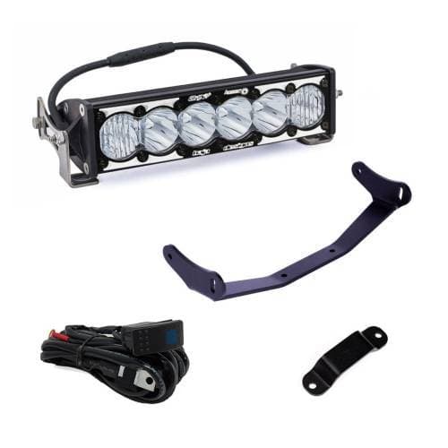 Baja Designs 10" OnX6+ Laser Hybrid Shock Tower Kit for Can-Am (2024-25) Maverick R, Hybrid Spot Light Pattern, Clear Lens