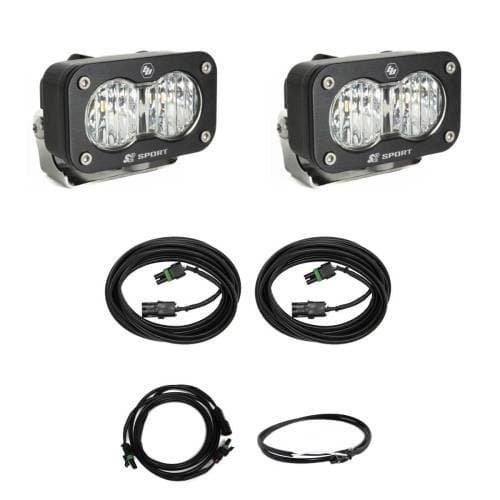 Baja Designs S2 Sport Dual Reverse Light Kit for Ford (2023-25) F-250/350 Super Duty, Wide Cornering Light Pattern, Clear Lens, Upfitter Wiring