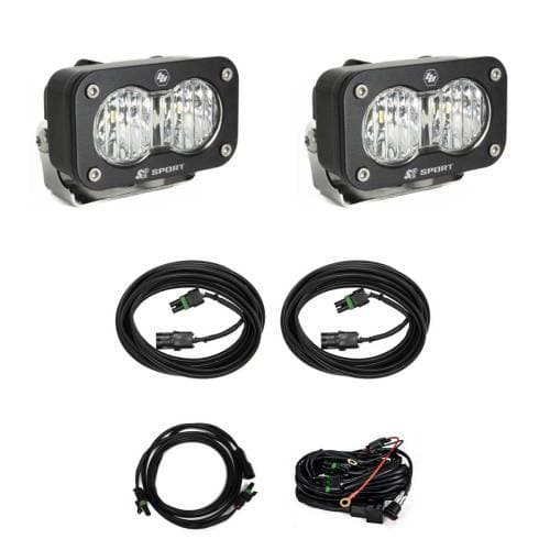 Baja Designs S2 Sport Dual Reverse Light Kit for Ford (2023-25) F-250/350 Super Duty, Wide Cornering Light Pattern, Clear Lens, Toggle Wiring