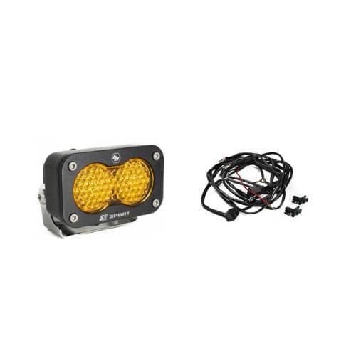 Baja Designs S2 Sport Chase Light Kit for Can-Am (2024-25) Maverick R, Work/Scene Light Pattern, Baja Amber Lens