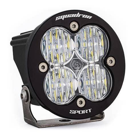 Baja Designs Squadron-R Sport Black LED Auxiliary Light Pod - Universal, Wide Cornering Light Pattern, Clear Lens