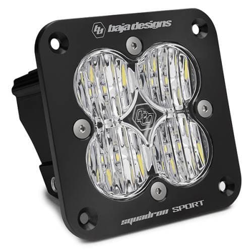 Squadron Sport Black Flush Mount LED Auxiliary Light Pod - Universal (Wide Cornering Light Pattern, Clear Lens)