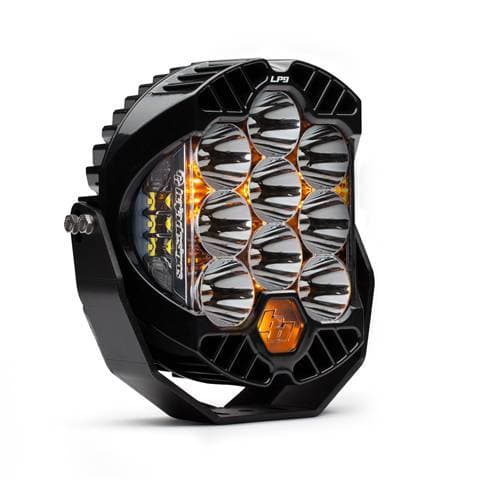 Baja Designs LP9 Pro LED Auxiliary Light Pods High Speed, Spot Light Pattern, Clear Lens, Amber Backlight - Universal