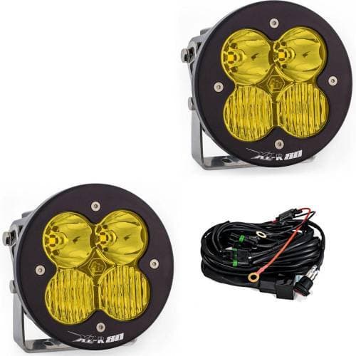 Baja Designs XL-R 80 LED Auxiliary Light Pod Pair - Universal (Driving/Combo Light Pattern, Baja Amber Lens)