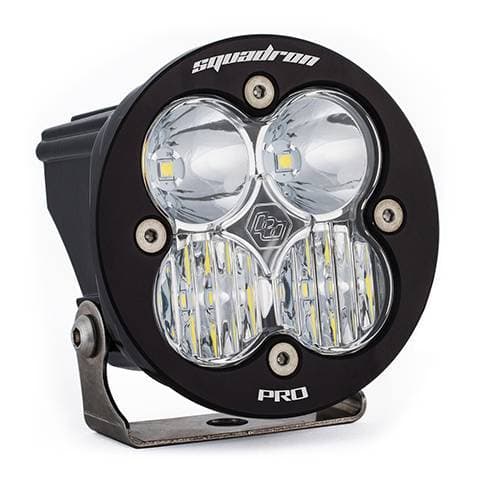 Baja Designs Squadron-R Pro Black LED Auxiliary Light Pod - Universal, Driving/Combo Light Pattern, Clear Lens