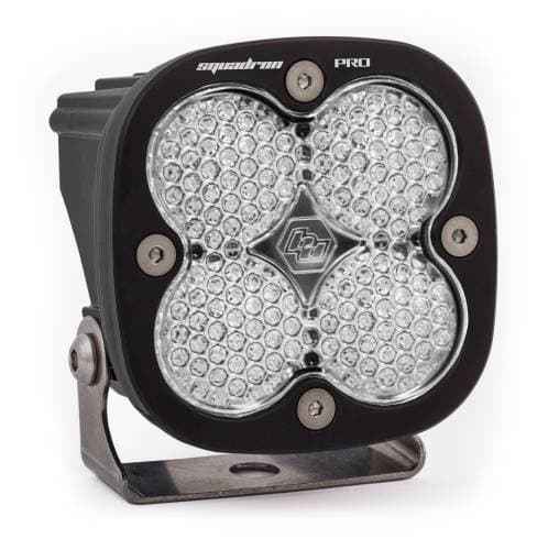 Baja Designs Squadron Pro Black LED Auxiliary Light Pod - Universal, Work/Scene Light Pattern, Clear Lens