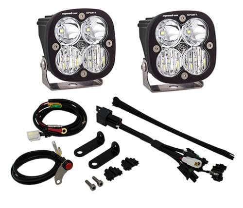 Baja Designs Squadron Sport Frame Mount Light Kit for Triumph (2011-19) Tiger 800XC (Driving/Combo Light Pattern, Clear Lens)