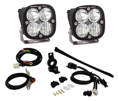 Baja Designs Adventure Bike Squadron Sport Auxiliary Light Kit - Universal (Driving/Combo Light Pattern, Clear Lens, 7/8 Inch Mount)