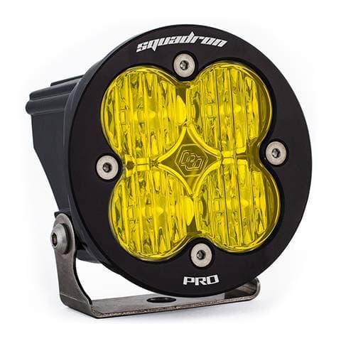 Baja Designs Squadron-R Pro Black LED Auxiliary Light Pod - Universal, Wide Cornering Light Pattern, Baja Amber Lens