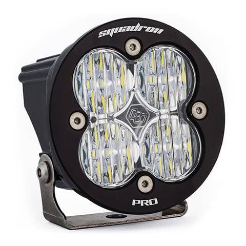 Baja Designs Squadron-R Pro Black LED Auxiliary Light Pod - Universal, Wide Cornering Light Pattern, Clear Lens