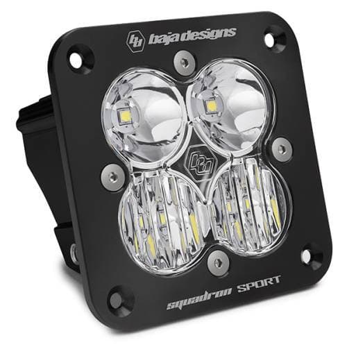 Squadron Sport Black Flush Mount LED Auxiliary Light Pod - Universal (Driving/Combo Light Pattern, Clear Lens)