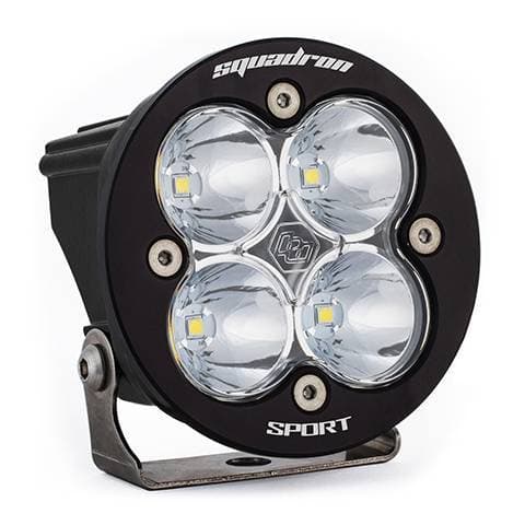 Baja Designs Squadron-R Sport Black LED Auxiliary Light Pod - Universal, Work/Scene Light Pattern, Clear Lens