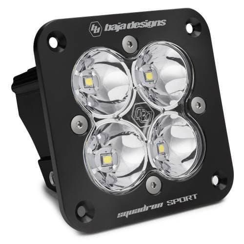 Squadron Sport Black Flush Mount LED Auxiliary Light Pod - Universal (Spot Light Pattern, Clear Lens)