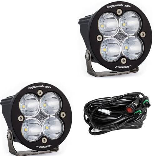 Baja Designs Squadron-R Racer Edition LED Auxiliary Light Pod Pair - Universal (Racer Spot Light Pattern, Clear Lens)
