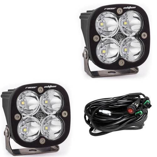Baja Designs Squadron Racer Edition LED Auxiliary Light Pod Pair - Universal (Racer Spot Light Pattern, Clear Lens)