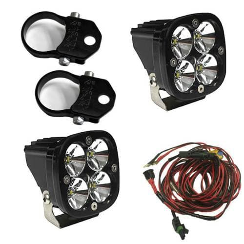 Baja Designs PowerSports Squadron Pro Vertical Mount Light Kit - Universal, Driving/Combo Light Pattern, Clear Lens, 2 Inch Mount