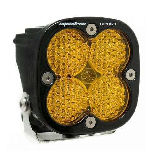 Baja Designs Squadron Sport Black LED Auxiliary Light Pod - Universal (Work/Scene Light Pattern, Baja Amber Lens)
