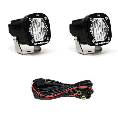 Baja Designs S1 LED Auxiliary Light Pod, Black, Pair, Spot Light Pattern, Clear Lens - Universal