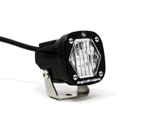 Baja Designs S1 LED Auxiliary Light Pod w/ Mounting Bracket, Wide Cornering Light Pattern, Clear Lens, Single