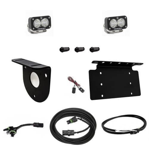 Baja Designs S2 Sport Dual Reverse Light Kit for Ford (2021-25) Bronco, Wide Cornering Light Pattern, Clear Lens, Upfitter Wiring, w/ License Plate Mount