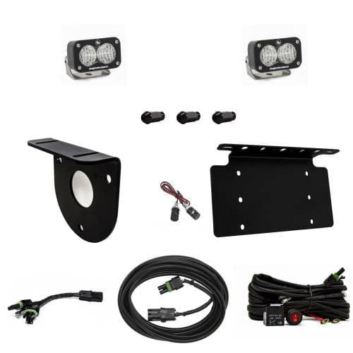 Baja Designs S2 Sport Dual Reverse Light Kit for Ford (2021-25) Bronco, Wide Cornering Light Pattern, Clear Lens, Toggle Wiring, w/ License Plate Mount