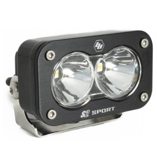 Baja Designs S2 Sport Black LED Auxiliary Light Pod - Universal (Spot Light Pattern, Clear Lens)