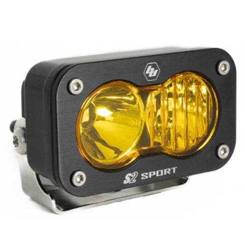 Baja Designs S2 Sport Black LED Auxiliary Light Pod - Universal (Driving/Combo Light Pattern, Baja Amber Lens)