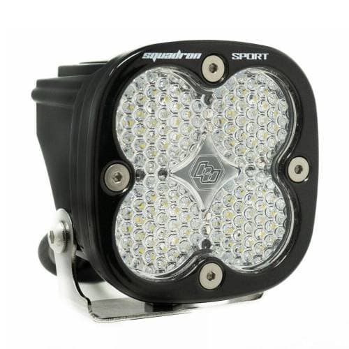 Baja Designs Squadron Sport Black LED Auxiliary Light Pod - Universal (Work/Scene Light Pattern, Clear Lens)
