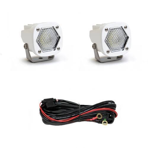 Baja Designs S1 LED Auxiliary Light Pod, White, Pair, Work/Scene Light Pattern, Clear Lens - Universal