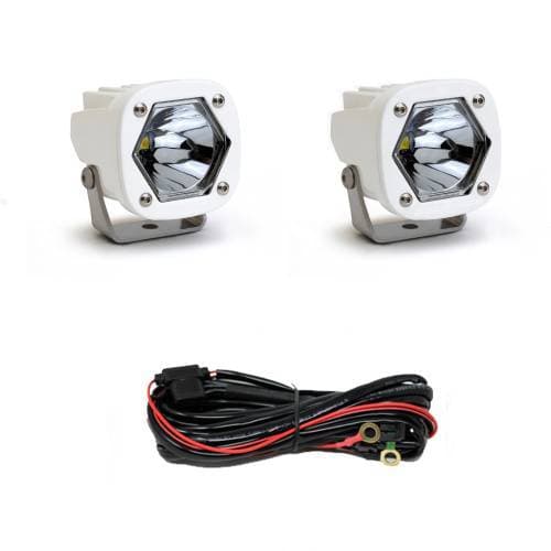 Baja Designs S1 LED Auxiliary Light Pod, White, Pair, Spot Light Pattern, Clear Lens - Universal