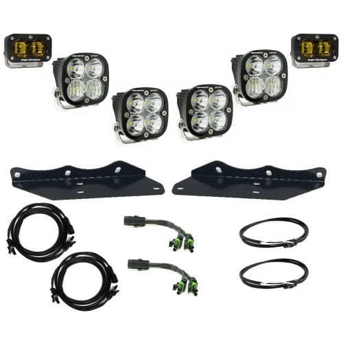 Baja Designs Squadron/S2 SAE “Sportsman” Fog Pocket Light Kit for Ford (2017-20) F-150 Raptor, SAE Fog Light Pattern, Baja Amber Lens