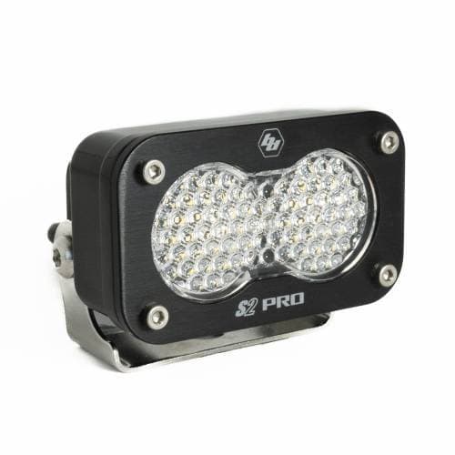 Baja Designs S2 Pro Black LED Auxiliary Light Pod - Universal, Work/Scene Light Pattern, Clear Lens