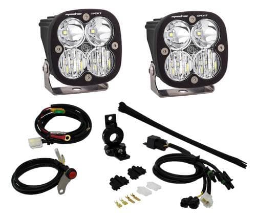 Baja Designs Adventure Bike Squadron Sport Auxiliary Light Kit - Universal (Driving/Combo Light Pattern, Clear Lens, 1 Inch Mount)