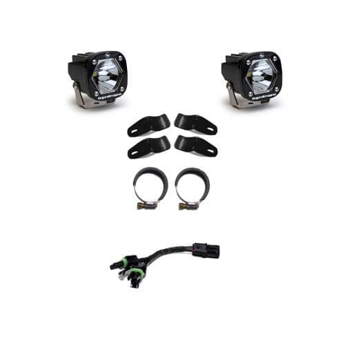 Baja Designs Moto S1 Auxiliary Light Kit - Universal, Spot Light Pattern, Clear Lens, EFI Battery Type