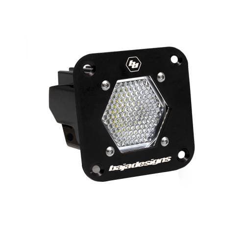 Baja Designs S1 LED Auxiliary Light Pod, Flush Mount, Black, Work/Scene Light Pattern, Clear Lens - Universal