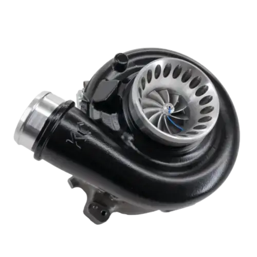 KC Turbos Jetfire Turbo for Ford (2004-07) 6.0L Power Stroke, (Standard, 13 Blade (No Whistle), Stage 1, Jet Black)