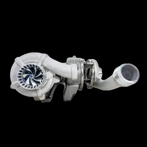KC Turbos KC Fusion Compound Turbos for Ford (2008-10) 6.4L Power Stroke, (Stage 1 High Pressure & Stage 2 Low Pressure Turbos, Jet Black)